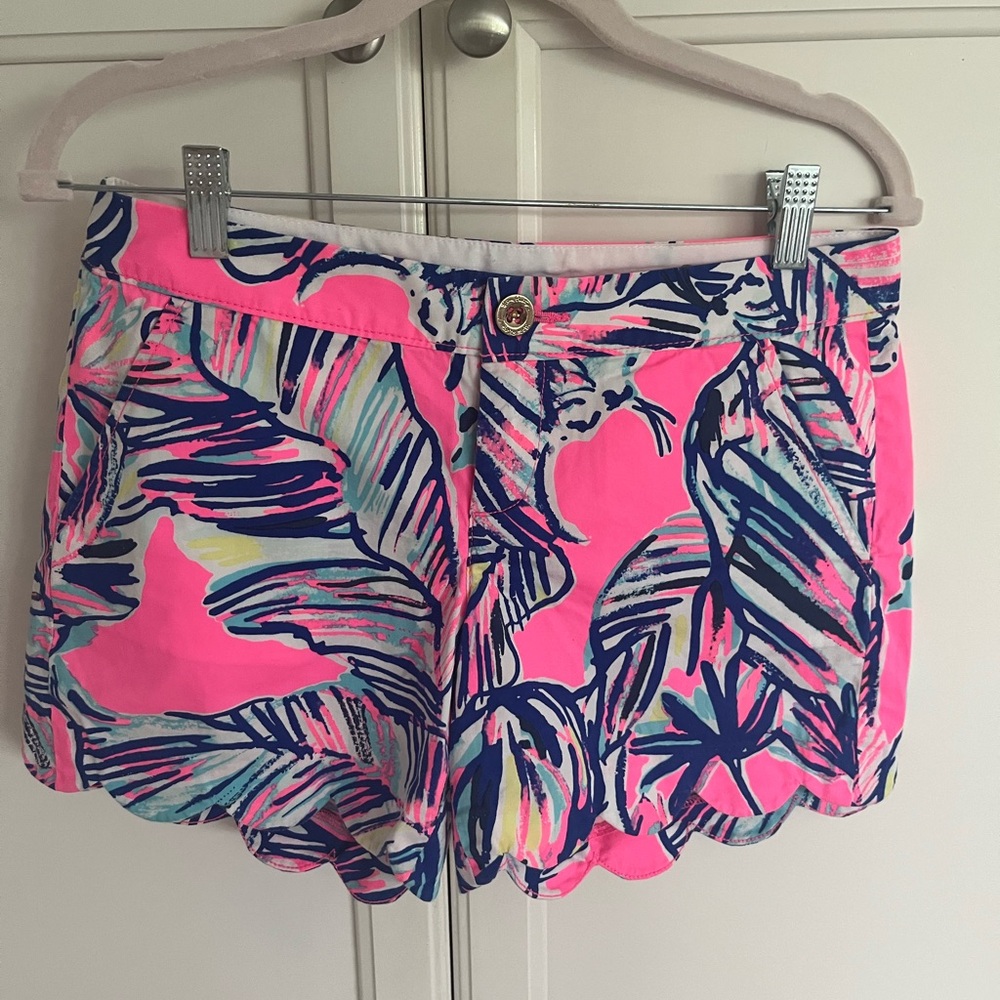Lilly Pulitzer pink cabana buttercup shorts, 0
